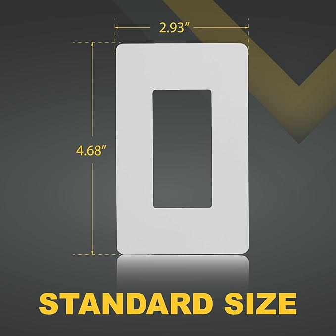 Faith White 1-Gang Screwless Wall Plate (120-pack) | Light Switch Plate or Wall Plate for Electrical Outlet | 1-Gang Wall Plate for Decorator Switches and Receptacles | Heat-Resistant Thermoplastic