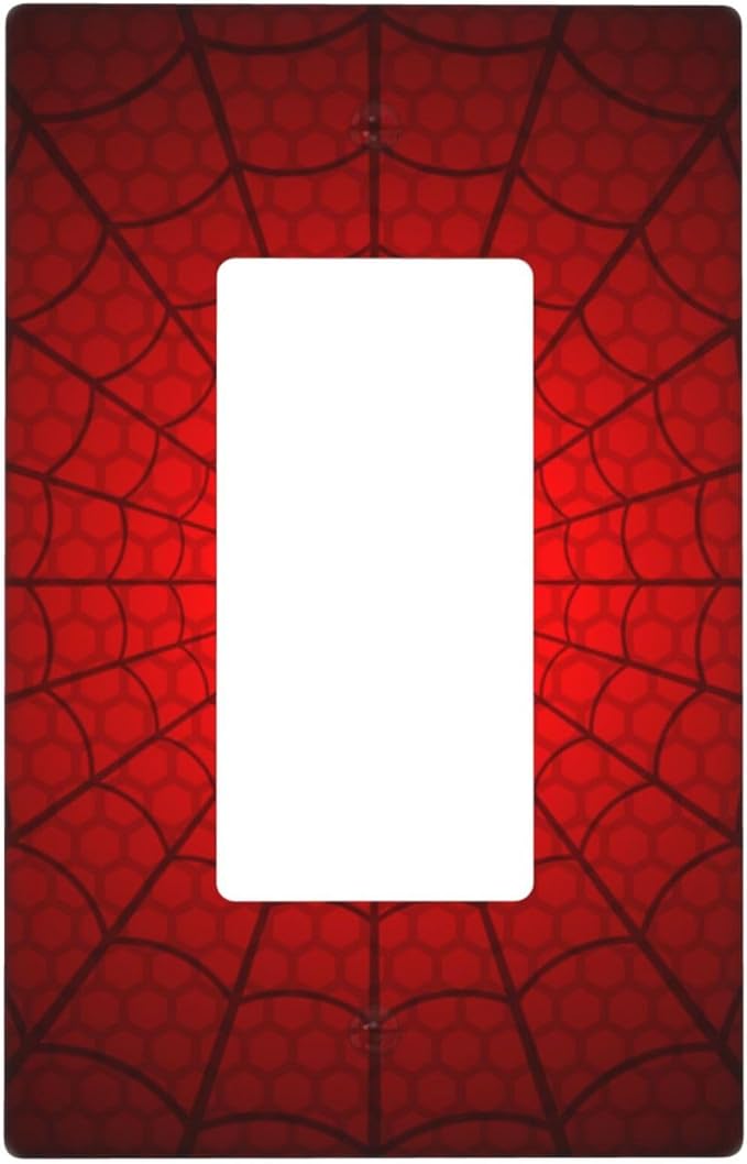 Spider Web Single Gang Rocker Light Switch Cover Plates Decorative Outlet Covers, 1 Gang Rocker Wall Plate
