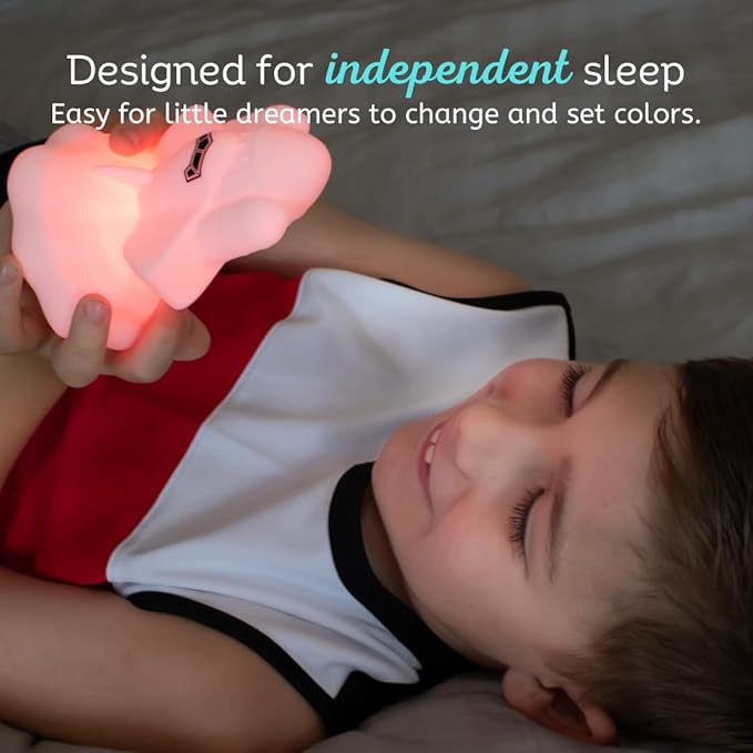 Lumipets UFO Spaceship LED Baby Night Light, Cordless, Touch Control, Soft Silicone Material, 8 Lulling Colors, Portable