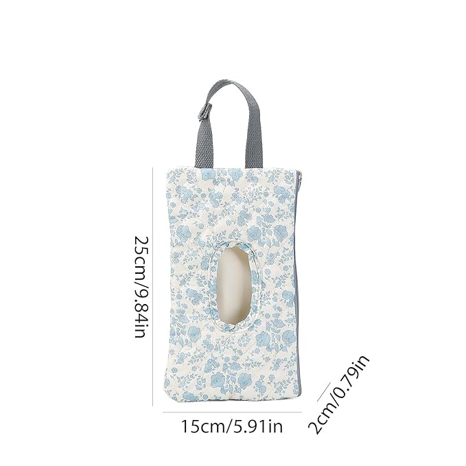 Quilted Baby Diaper and Wipes Pouch Portable Mommy Bag for Stroller Reusable Wipes Pouch with Lanyard for Casual Travel