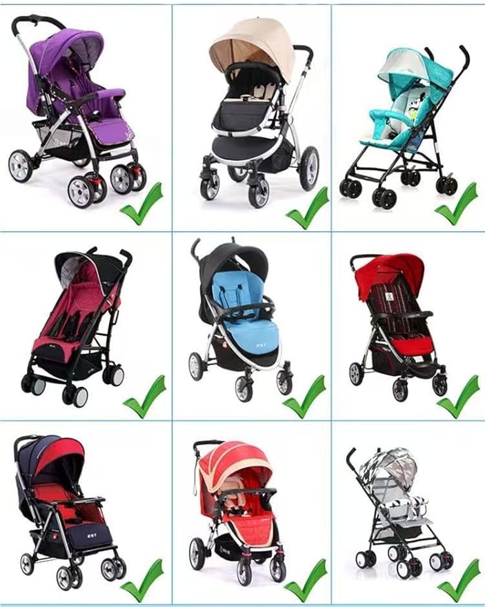 MINILUJIA Universal Storage Bag Stroller Accessories Large Capacity Diaper Bag Wearable Backpack Stroller Organizer Travel Stroller Backpack Attachment Versatile Bag