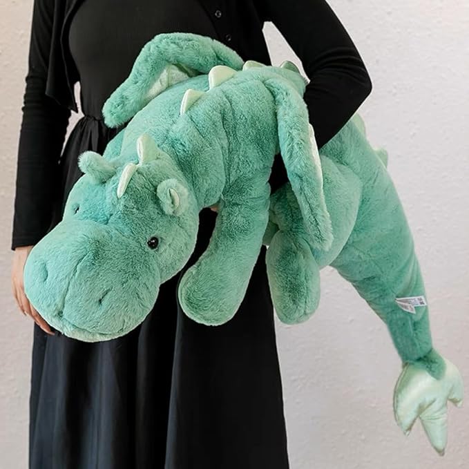 Weighted Dragon Stuffed Animal 10Lbs 43.3" Soft and Sturdy Weighted Stuffed Animals for Adults and Kids, Large Green Plush Animal