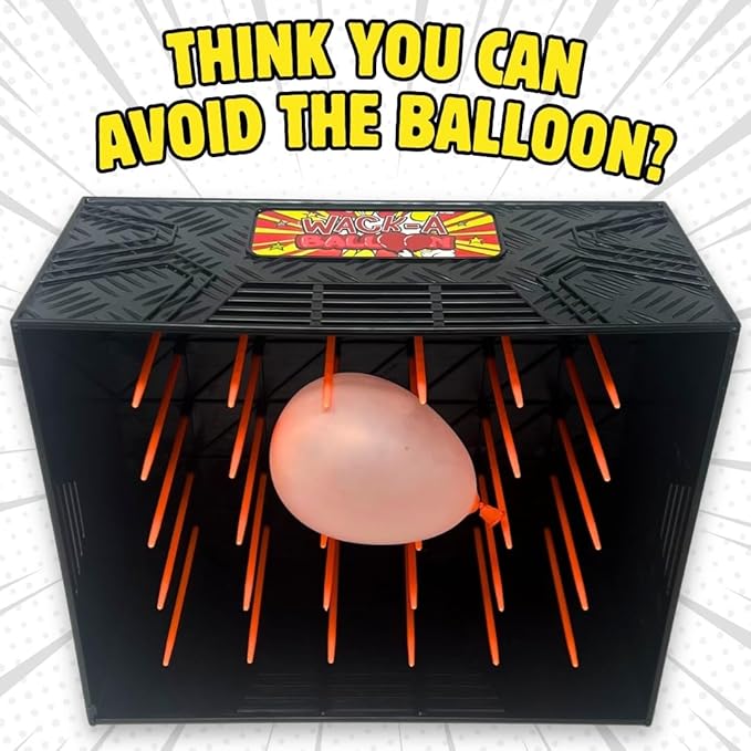 Wack A Balloon Pop Game for Kids and Family, Interactive Balloon Popping Board Activity, Tabletop Party Play for Family Night, Birthday Gift Ages 4+