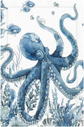 Blue Octopus Squid Seahorse Coral Watercolor Wild Sealife Light Switch Cover Plate 1 Gang No Device Blank Electrical Wall Plates Faceplate Decorative Switch Plate for Bathroom Kids Room Decor