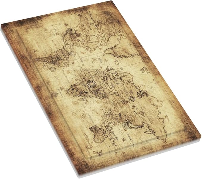 Old World Ocean Map 1 Gang No Device Wall Plate Decorative Blank Light Switch Cover Switchplate Electrical Faceplate for Bathroom Home Bedroom Art Decor