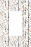 Boho Floral Watercolor Tree Branch Flower Minimalist Decorative Outlet Covers 1 Gang Single Rocker Light Switch Cover Plate Wall Plates GFCI Faceplate for Bedroom Living Room Decor