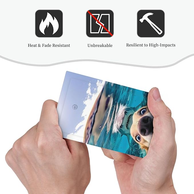 Decorative Light Switch Plate Covers Angry Shark Chased Funny Dog Underwater Sea 1 Gang No Device Switch Cover Plate Single Blank Wall Plate Switchplate Electrical Faceplate