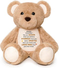 15" Inspirational Stuffed Animal Bear, You are Braver Than You Believe Gift, Birthday Graduation Encouragement Gift for Daughter Kids Toddlers Grandkids, Support Keepsake for Hospital