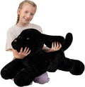 BENINY Giant Black Lab Stuffed Animal 31.5 Inch, Big Realistic Stuffed Labrador Dog Plush Toy, Puppy Throw Pillow Gift for Kids