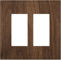 Decorative Outlet Covers Dark Brown Wood Grain 2 Gang Double Rocker Light Switch Cover Plate Electrical Switch Plate Cover Decorate GFCI Wall Plate for Farmhouse Cabin Decor