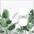 Wallplates Boho Tropical Plant Natural Palm Leaf 1 Toggle 1 Duplex Switch Plate Electrical Gfci Faceplate Decorative Light Switch Covers For Bed Room Living Room Decor