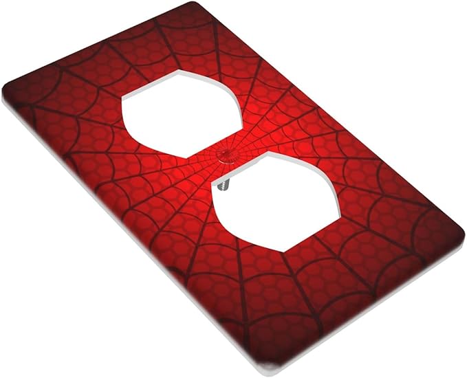Spider Web Outlet Covers Decorative Electrical Outlets Duplex Outlet 1-Gang Wall Plate Receptacle Wall Outlet Cover