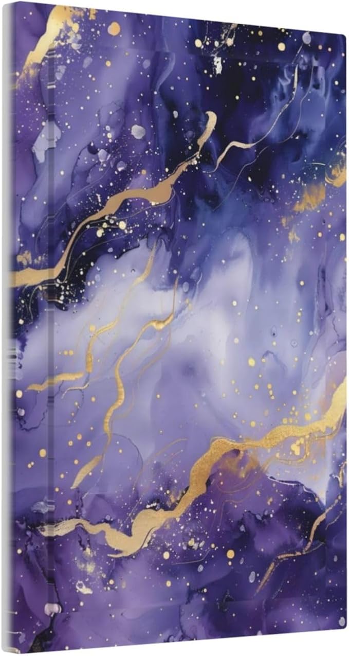 Decorative Light Switch Plate Covers Modernity Abstract Purple Golden Marble 1 Gang No Device Switch Cover Plate Single Blank Wall Plate Switchplate Electrical Faceplate