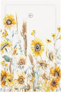 Yellow Floral Sunflowers Wheat Ears Watercolor Wild Flowers Light Switch Cover Plate 1 Gang No Device Blank Electrical Wall Plates Faceplate Decorative Switch Plate Covers for Bedroom Living Room Home