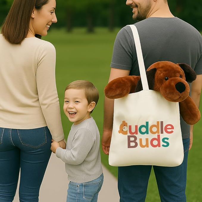 Cuddle Buds 5lbs Weighted Dog Stuffed Animal for Sensory Needs, 20'' Plush Dog, Weighted Stuffed Animals for Adults, Soft Plushie Toy