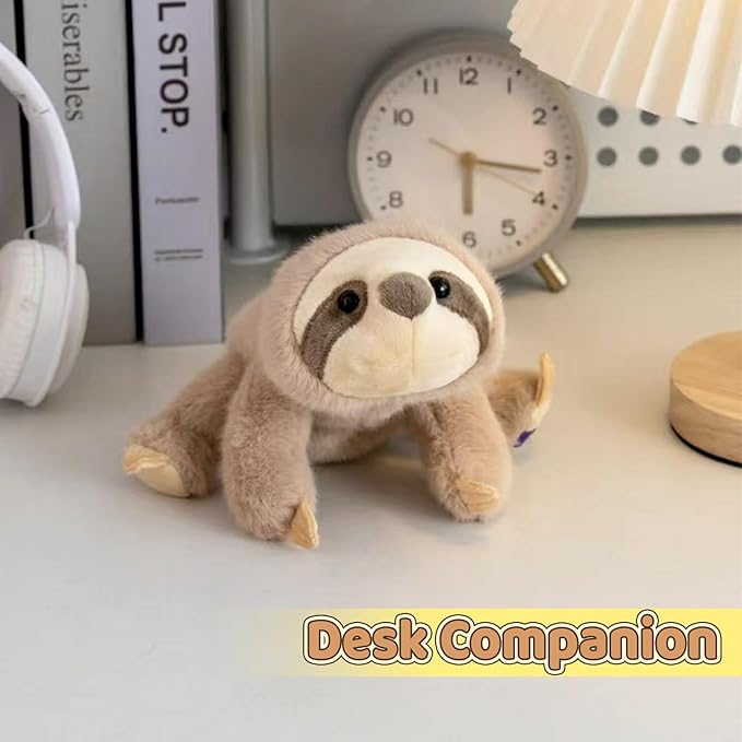 PEACH CAT Sloth Stuffed Animal Cute Plushies Small Plush Toys Gifts for Kids Brown