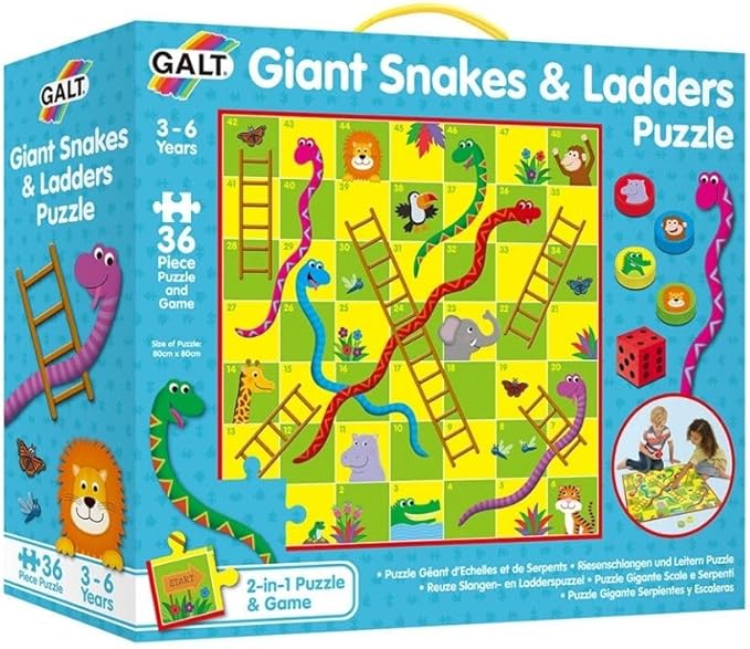 Galt Toys, Giant Snakes & Ladders Puzzle, for Ages 36