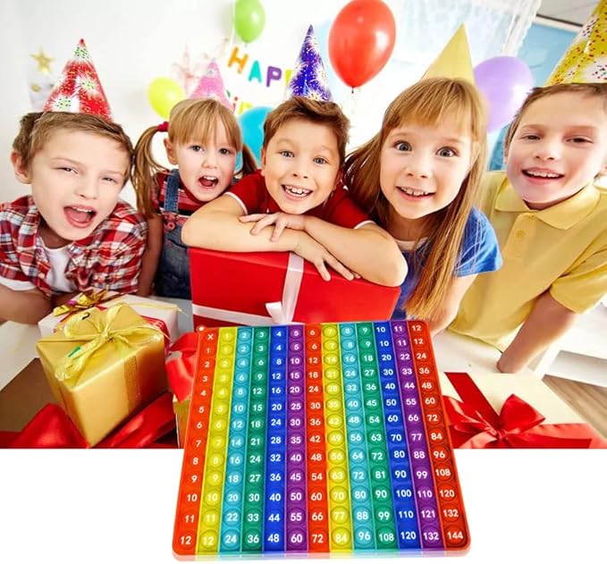 AK-SHIP Multiplication Game Table Bubble Toys Relieve Stress and Anxiety Multiplication Flash Cards 3rd Grade ducation Various Teaching Operations (Multiplication Table 12*12)