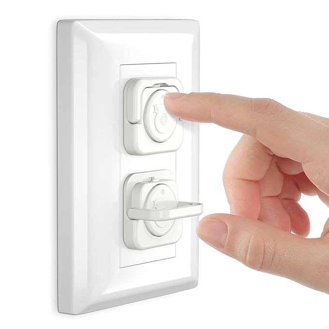 4our Kiddies 45 Pack Outlet Covers Baby Proofing, Baby Proof Plug Covers with Hidden Pull Handle for Child Safety, Electric Socket Covers, Plug Protectors to Prevent Power Shock(White)