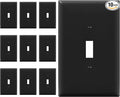 ENERLITES Toggle Light Switch Wall Plate, Jumbo Switch Cover, Gloss Finish, Oversized 1-Gang 5.5" x 3.5", Unbreakable Polycarbonate Thermoplastic, 8811O-BK-10PCS, Black, 10 pack