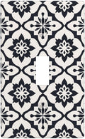 Black And White Funny Plastic Wall Plate Decorative Single Toggle Light Switch Cover For Women Girls Bedroom Kitchen Living Room