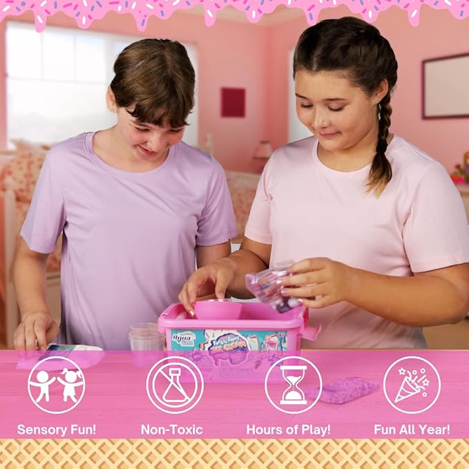 Aqua Endless Summer Turtle Swirl Ice Cream DIY Slime Kit – Sweet, Colorful, and Imaginative Sensory Play