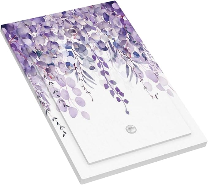 Purple Plants Leaves Eucalyptus Vine Floral Flowers Light Switch Cover Plate 1 Gang No Device Blank Electrical Wall Plates Faceplate Decorative Switch Plate for Bedroom Living Room Decor