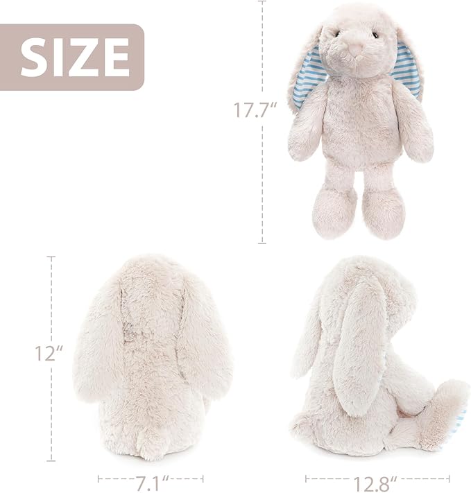 WEIGEDU Beige Cream Bunny Rabbit Stuffed Animals Plush Toys for Kids Girls Boys Baby Birthday Bedtime Gift,17.7 inches
