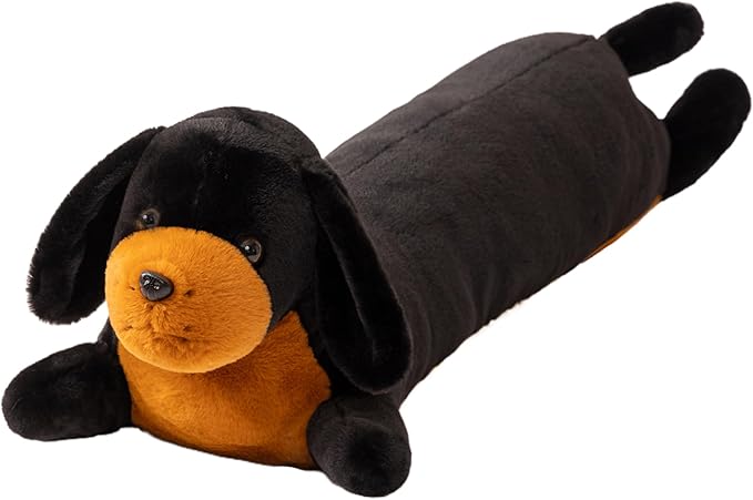 BABOLI Cuddly Dachshund Stuffed Animals Extremely Soft Plush Wiener Dog Pillow Super Cute Doxie Plushie Versatile Gifts for Birthday or Room Decor 27 Inches (M)