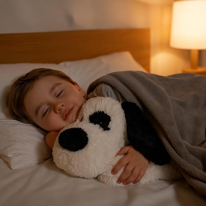 WEIGEDU Floppy Stuffed Dog Puppy Plush Toy, Huggable White Beagle with Black Ears Labrador Retriever Stuffed Animal Dogs for Kids Girls Boys Baby Birthday Bedtime Gift, 20 inches