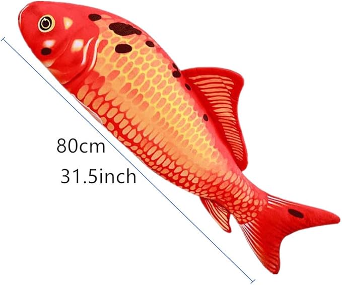 XIYUAN Giant-Simulation Fish Plush Toy/Toypillow/Stuffed Animal Toy, Used for Home Decoration Gifts, Toy Pillow (31.5 inches / 80 cm)