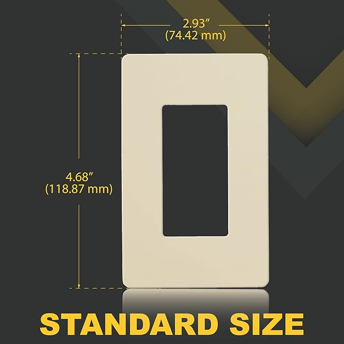 Faith Ivory 1-Gang Screwless Wall Plate (1-pack) | Light Switch Plate or Wall Plate for Electrical Outlet | 1-Gang Wall Plate for Decorator Switches and Receptacles | Heat-Resistant Thermoplastic
