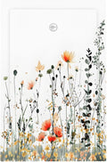 Vintage Country Style Watercolor Leaves Wildflowers Floral Light Switch Cover Plate 1 Gang No Device Blank Electrical Wall Plates Faceplate Decorative Switch Plate Covers for Bedroom Living Room Decor