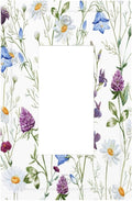 Floral Boho Multicolor Flower Plant Leaves Decorative Outlet Covers 1 Gang Single Rocker Light Switch Cover Plate Wall Plates GFCI Faceplate for Bedroom Living Room Decor