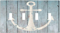 Anchor Rustic Sailing Nautical Wooden Planks Marine Light Switch Covers Quad Toggle Electrical Faceplate 4 Gang Wall Plate Decorative Switch Plates Cover for Bathroom Farmhouse Decor