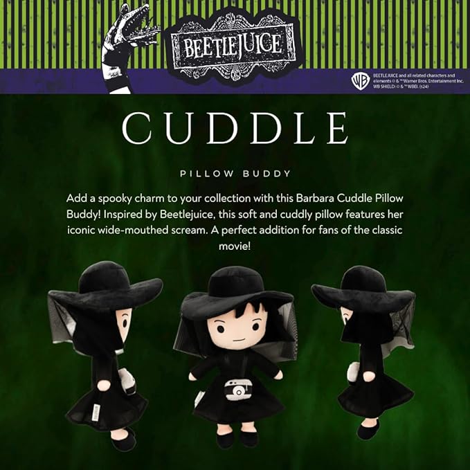 Beetlejuice Halloween Lydia Deetz Bedding Super Soft Plush Decorative Throw Pillow, (Officially Licensed Product) by Franco Collectibles