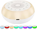 Syaws Portable Sound Machine,White Noise Machine with 27 Soothing Sounds,7 Color Night Light with Nursery Lamp,Child Lock Design,5 Sleep Timer with 18 Levels of Volume,USB C Rechargeable