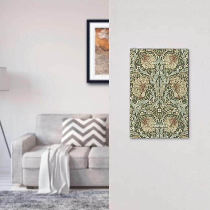 William Morris Pimpernel Flowers 1 Gang Light Switch Cover Vintage Floral Green Botanical Electrical No Device Wall Plate Switchplates Decorative Faceplate for Country Bedroom Home Décor