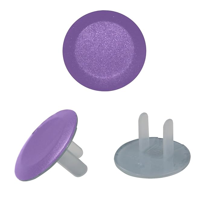 Pure Purple Color Outlet Covers Baby Proofing - Plug Covers for Electrical Outlets, Child Proof Socket Covers, Baby Safety Products for Home, Office