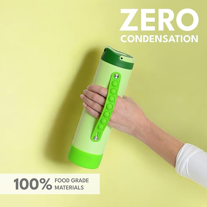Elemental Iconic Kids Water Bottle for School - 100% Leak-Proof Insulated Water Bottles with Straw Lid & Pop-It Handle for Boys & Girls - Triple-Wall Insulated & BPA-Free, 20oz – Island Green