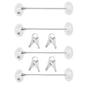 Hotop 4 Pack Cabinet Locks with Keys Mini Fridge Refrigerator Locks for Kids Toddlers Self Adhesive Child and Baby Proofing Safety for Deep Freezer Drawers Doors Latch(White)
