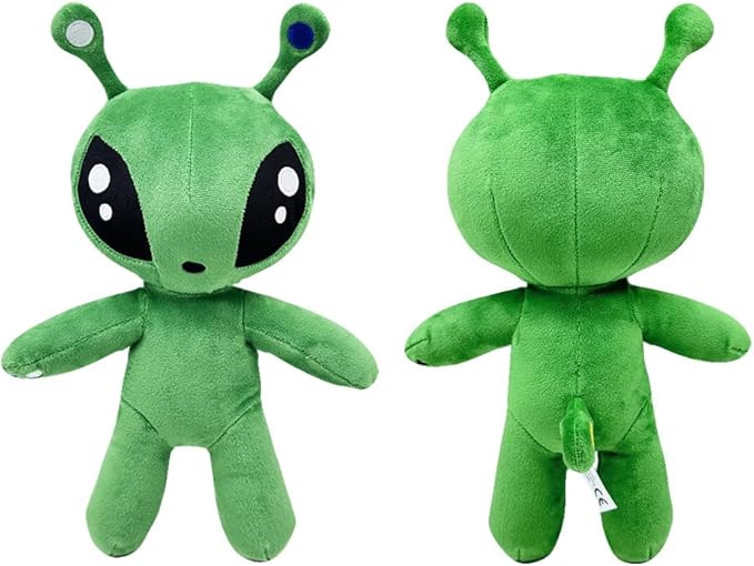 OSOCU 13.5in Adorable Green Alien Plush Toy | Ultra-Soft Stuffed Figure | Great for Home & Room Decoration | Ideal Birthday/Halloween for All Genders | a Must-Have for Sci-Fi Lovers