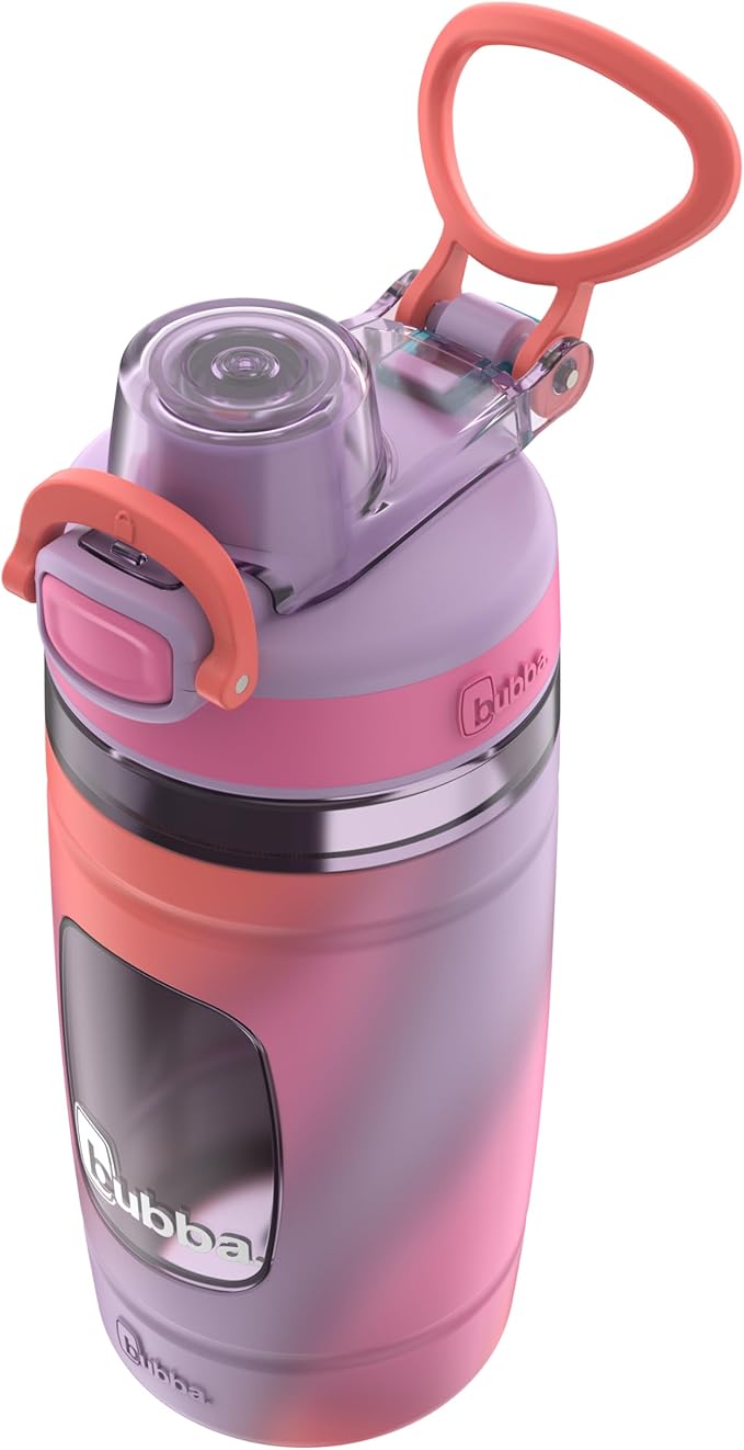 Bubba Kids Flo Silicone Sleeve and Wide Mouth 16oz. Water Bottle Medium Multi Frost (Tie Dye)