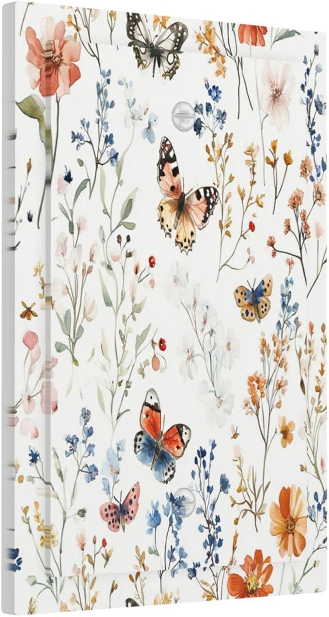 Light Switch Cover Plate Vintage Wildflowers Plants Floral 1 Gang No Device Blank Electrical Wall Plates Faceplate Decorative Switch Plate For Bed Room Living Room Decor
