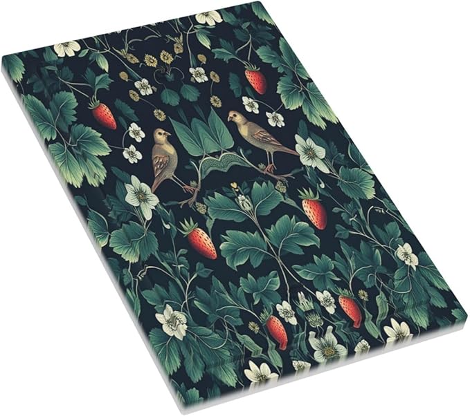 Light Switch Cover Plate Strawberry Birds Flowers Plant Morris Floral 1 Gang No Device Blank Electrical Wall Plates Faceplate Decorative Switch Plate for Bedroom Farmhouse Decor
