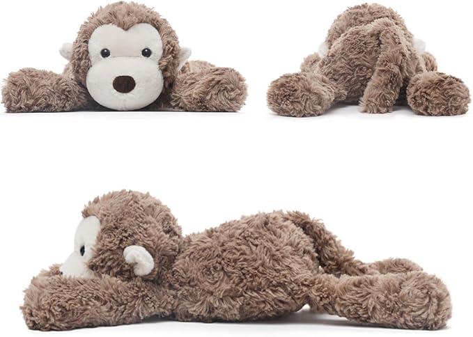 24" 3.2 Pounds Monkey Cute Weighted Stuffed Animals,Sensory Comfort Plush Throw Pillow Toy,Monkey Plush Toys for Stress Relief, Kawaii Plushies Hugging Toy Stuffed Monkey Gifts for Kids & Adults.