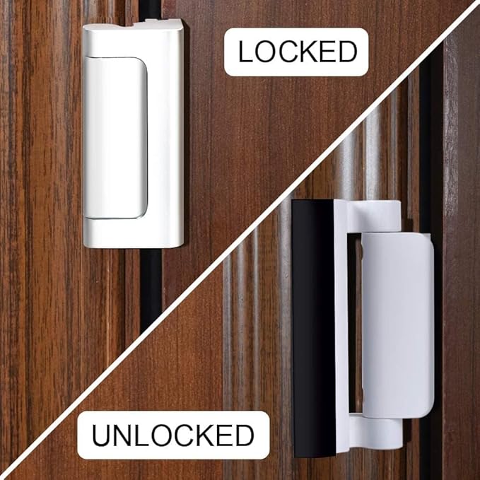 Door Lock Home Security Door Lock Security Door Reinforcement Lock Metal Door Locks for Kids Safety Proof Front Door Child Safety Lock Top Door Latch Lock Extra High Security Door Locks Interior Lock