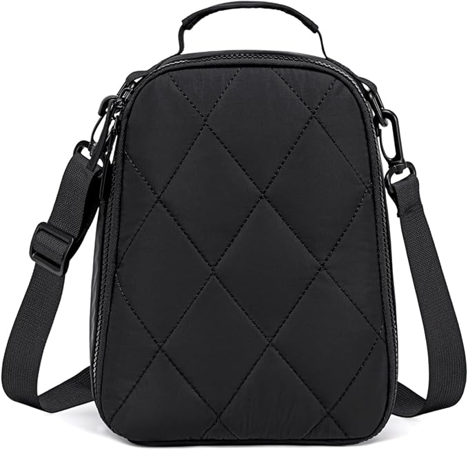 LOIDOU Lunch Box for Kids Boys Girls Insulated Lunch Bag Thermal Meal Tote Reusable Lunch Pail Bags for School Travel (black)
