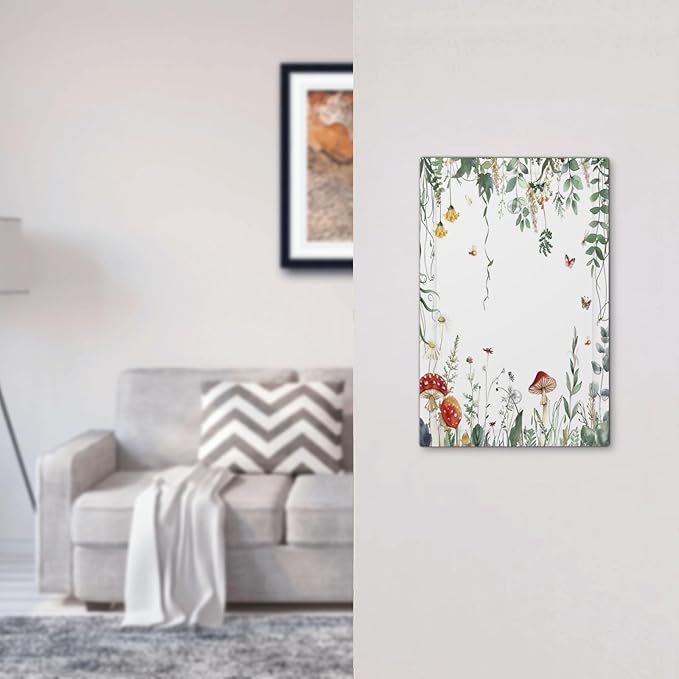 Light Switch Cover Plate Sage Plant Red Mushroom Butterfly Wild Flower 1 Gang No Device Blank Electrical Wall Plates Faceplate Decorative Switch Plate For Bed Room Kids Room Decor
