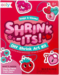 Ooly Mini Shrink-Its DIY Shrink Art Kit – 5 Pre-Cut Shrinking Plastic Charms and 5 Ball Chains, Hugs and Kisses, 10 Pc Set
